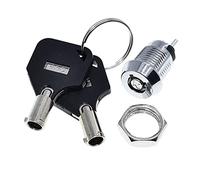 Alimentation en acier inoxydable 12 mm pour interrupteur double face avec 2 clés et écrou facile à ascenseur