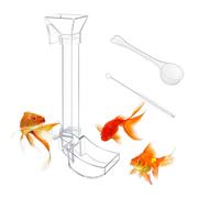 Alimentation en acrylique transparent pour crevettes d'aquarium - Base d'aspiration - Accessoire de réservoir - Bol alimentaire - Configuration du support de bol flottant - Système de tube