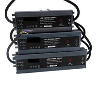 Alimentation étanche pour bandes LED IP67 45 W/60 W/100 W/120 W/150 W/200 W/250 W/300 W, transformateur 175 V ~ 240 V à 12 V CC/24 V (45 W, CC 24 V)