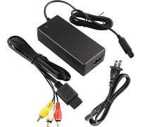 Alimentation Gamecube, cordon d'alimentation Gamecube, câble AV Gamecube et adaptateur secteur, compatible avec Nintendo Gamecube NGC Syst
