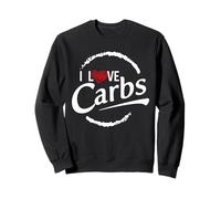 Alimentation Humour Amour Glucides Pommes de Terre Pain Pâtes Charge de Glucides Sweatshirt