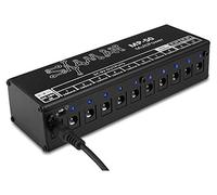Alimentation Isolée Shaman MP-50 MultiPower Pour Pedalboard/Pédales d'Effet (jusqu'à 10 Appareils, Sorties DC Stabilisées : 8x 9V, 1 x 12V / 18V, incl. Adaptateur Jack, Câble Inverseur)