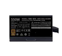 Cooler Master MWE 550 Bronze 230V V2, Bloc Alimentation PC 80 PLUS Bronze, Ventilateur HDB Sensible à la Température, Circuit DC-DC + LLC avec Rail Simple +12V, Non Modulaire, Prise EU, Garantie 5 ans