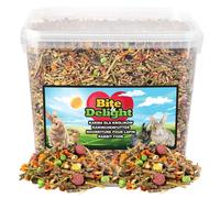 Alimentation pour lapins Bite&Delight 6kg/10000ml - Mélange d'aliments naturels & riches en céréales avec légumes - Nutrition pour lapins nains & domestiques