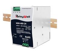 Alimentation pour rail DIN 24V,480W, 20A ; transfo 230v vers 24v led, rail DIN, alimentation 24 volts, transfo pour sonnerie, ReleyWell, NDR-480-24
