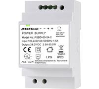 Basetech Alimentation Rail DIN PSDD-60-24-2 24 V 2.5 A 60 W Nbr. de Sorties:2 x