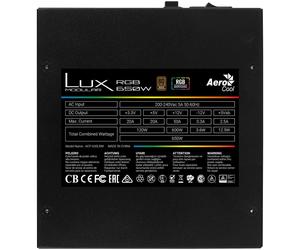 Alimentation semi-modulaire AEROCOOL LUX 650 W RGB 80Plus Bronze