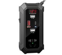Alimentation simplifiée pour véhicules : conversion fiable du courant continu 12/24 volts en courant alternatif utilisable avec sorties USB