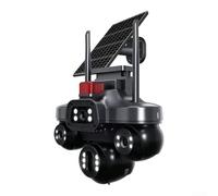 Alimentation solaire pour caméra de vidéosurveillance 4K HD sans fil WiFi | 4K pour Ultra HD, rotation à 360° pour PTZ, conception triple lentille, pas d'angle mort, pour une efficacité solaire