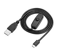 Alimentation Universelle, câble de Micro USB avec Interrupteur Marche/arrêt pour 3/2 / B/B + / A
