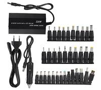 Alimentation universelle pour chargeur pour ordinateur portable 120 W, chargeur pour ordinateur portable pour voiture avec 34 adaptateurs, compatible avec HP Dell Asus(Réglementation européenne)