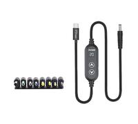 Alimentation USB C DC 5,5 mm 100 W avec 5 V/12 V/15 V/19 V/20 V Sortie multiple USB vers cordon d'alimentation directe 8 adaptateurs pour ordinateurs portables Tension Câble de charge