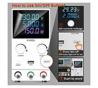 Alimentation variable Couleur de laboratoire Dc Alimentation réglable 6 0V 5A USB Banc d'alimentation Source 3 0V 10A 120V3A Tension stabilisée SPPS-B3010 Alimentation de banc ( Color : SPPS-B305D 30V