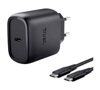 Maxo - Adaptateur secteur - GaN - 45 watt - Power Delivery 3.0 + PPS (USB-C) - sur le câble : USB-C - noir - Europe