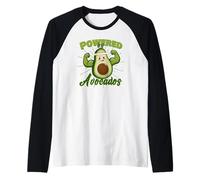Alimenté par Avocado Funny Gym Apparel pour Les Amateurs d'avocat Manche Raglan