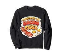 Alimenté par Bacon et œufs drôle Carnivore Paléo Keto Diet Sweatshirt