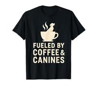 Alimenté par Coffee and Dogs Funny Pet Lover T-Shirt