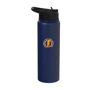 Alimenté par Deep-Fried Everything - Aliments minimalistes drôles Stainless Steel Insulated Water Bottle