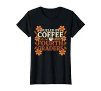 Alimenté par des Enseignants de café et de quatrième année T-Shirt Graphique avec Valeur