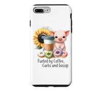 Alimenté par des Glucides de café et des Beignets de Cochon à potins Coque pour iPhone 7 Plus/8 Plus