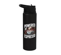 Alimenté par Espresso Coffee Beans Art Stainless Steel Insulated Water Bottle