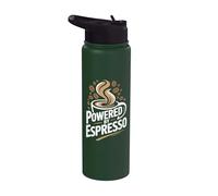 Alimenté par Espresso Morning Motivation Stainless Steel Insulated Water Bottle