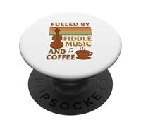 Alimenté par Fiddle Music and Coffee Bluegrass & Coffee Lover PopSockets PopGrip Adhésif