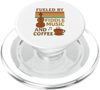 Alimenté par Fiddle Music and Coffee Bluegrass & Coffee Lover PopSockets PopGrip pour MagSafe