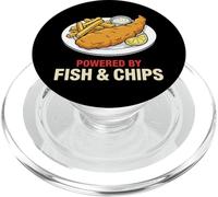 Alimenté par Fish & Chips Funny Foodie PopSockets PopGrip pour MagSafe