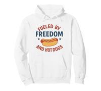 Alimenté par Freedom et Hot Dogs Funny Patriotic Sweat à Capuche