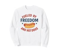 Alimenté par Freedom et Hot Dogs Funny Patriotic Sweatshirt
