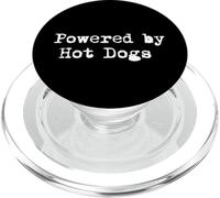 Alimenté par Hot Dogs Funny Hot Dog Minimalist Typewriting PopSockets PopGrip pour MagSafe