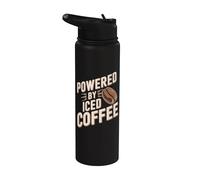 Alimenté par Iced Coffee Stainless Steel Insulated Water Bottle