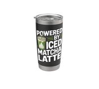 Alimenté par Iced Matcha Latte Energy Boost Gobelet isotherme en acier inoxydable double paroi