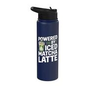 Alimenté par Iced Matcha Latte Energy Boost Stainless Steel Insulated Water Bottle