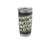 Alimenté par Iced Matcha Latte Love Gobelet isotherme en acier inoxydable double paroi