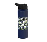 Alimenté par Iced Matcha Latte Love Stainless Steel Insulated Water Bottle