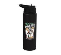 Alimenté par Iced Tea Rafraîchissement Stainless Steel Insulated Water Bottle