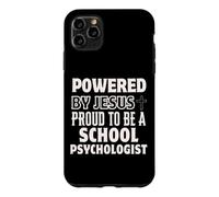 Alimenté par Jésus Fier d'être Psychologue Scolaire chrétien Coque pour iPhone 11 Pro Max