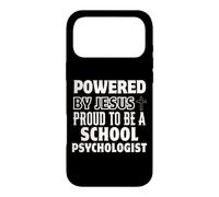 Alimenté par Jésus Fier d'être Psychologue Scolaire chrétien Coque pour iPhone 17 Pro Max
