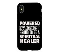 Alimenté par Jésus Fier d'être Un guérisseur Spirituel chrétien Coque pour iPhone X/XS