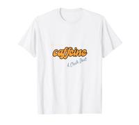 Alimenté par la caféine et la poussière de Craie Bouldering T-Shirt Graphique avec Valeur, Homme, Blanc, L