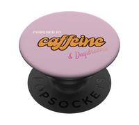 Alimenté par la caféine et Les rêveries - Amateur de café PopSockets PopGrip Adhésif