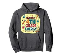 Alimenté par Le 4e année Energy School Spirit, 4e année Sweat à Capuche, Unisexe pour Adultes, Chiné Foncé, M