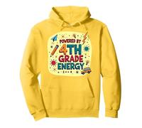 Alimenté par Le 4e année Energy School Spirit, 4e année Sweat à Capuche, Unisexe pour Adultes, Citron, S
