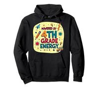 Alimenté par Le 4e année Energy School Spirit, 4e année Sweat à Capuche, Unisexe pour Adultes, Noir, XXL