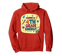Alimenté par Le 4e année Energy School Spirit, 4e année Sweat à Capuche, Unisexe pour Adultes, Rouge, XXL