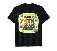 Alimenté par Le 4e année Energy School Spirit, 4e année T-Shirt, Homme, Noir, 5XL