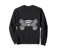 Alimenté par Le Beat Train Hard Lift Heavy Gym Music Fitness Sweatshirt