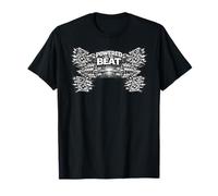 Alimenté par Le Beat Train Hard Lift Heavy Gym Music Fitness T-Shirt